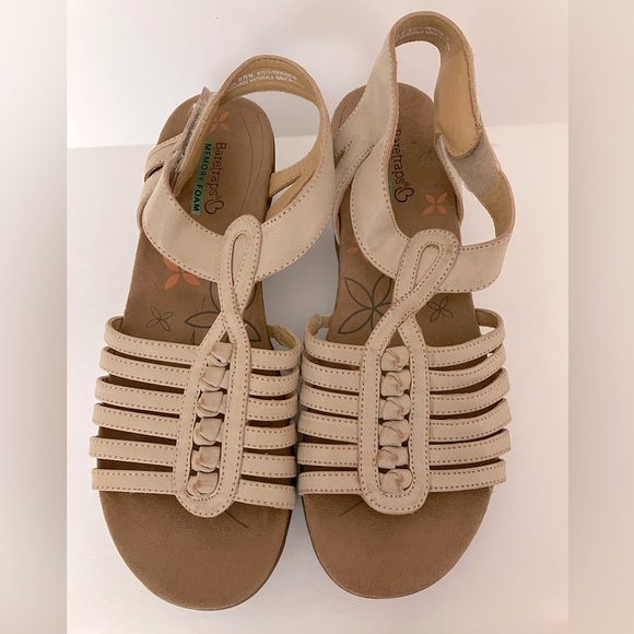 Baretraps Women’s Open Toe Sandals, 9 1/2M, Tan, Velcro Strap Closure, Casual - Picture 2 of 8